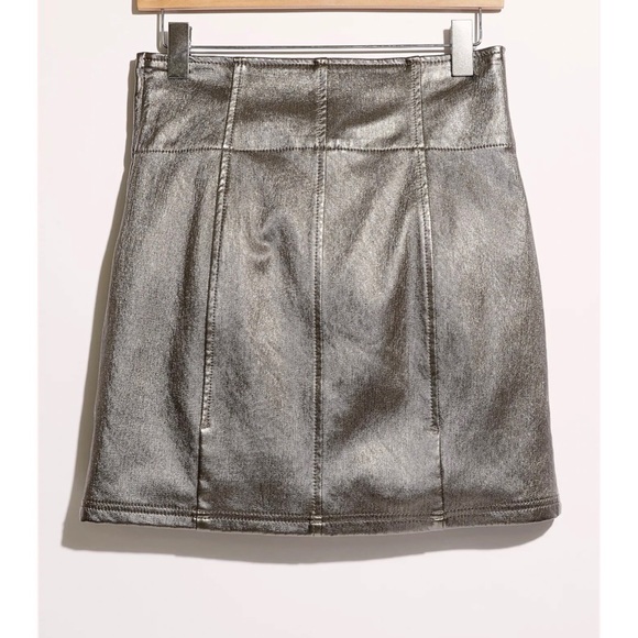 Free People Holding onto a Dream silver skirt - Picture 3 of 4